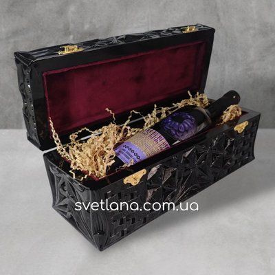 🍷✨ Элитная подарочная шкатулка под вино ручной работы ✨🍷 36х13х14 см 10769 фото