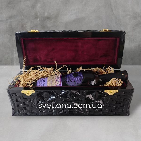🍷✨ Елітна подарункова шкатулка під вино ручної роботи ✨🍷 36х13х14 см 10769 фото